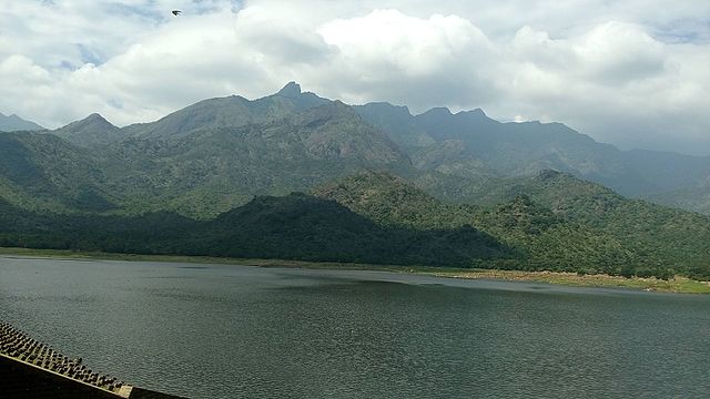 The Karuppanadhi Dam in the mountains of southern Tamil Nadu 